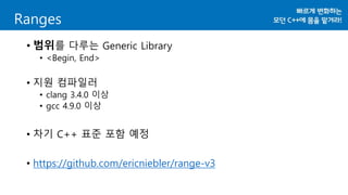 [C++ Korea 2nd Seminar] Ranges for The Cpp Standard Library | PPTX
