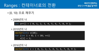 [C++ Korea 2nd Seminar] Ranges for The Cpp Standard Library | PPTX