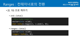 [C++ Korea 2nd Seminar] Ranges for The Cpp Standard Library | PPTX