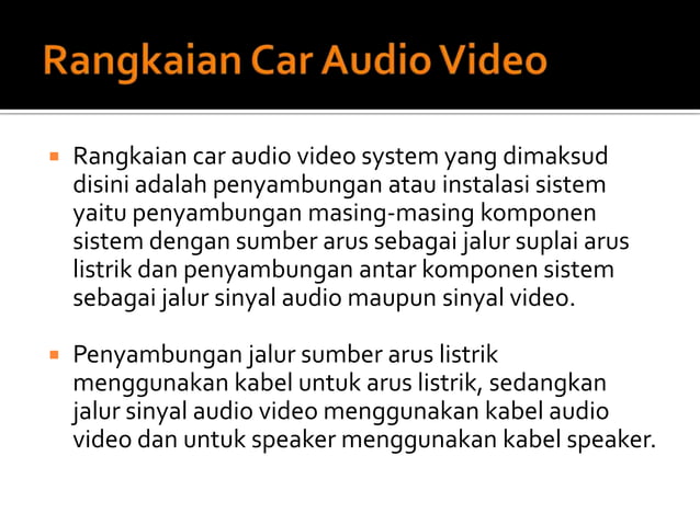 Memahami Alur Sinyal Audio dalam Mobil