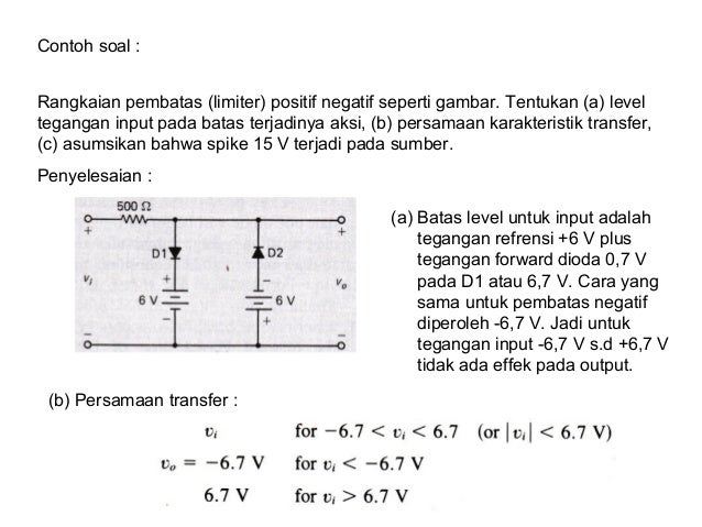 Contoh Soal Dioda Zener