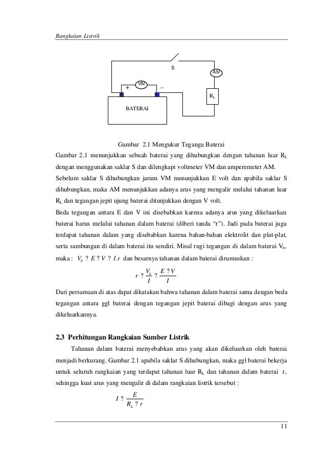 Rangkaian Listrik Tek Pembangkitan