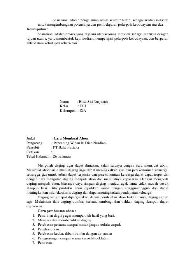 Contoh Rangkuman Buku Smp N 1 Ciawi