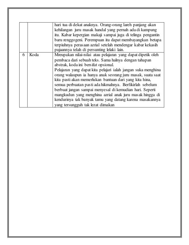 Rangkuman cerpen juru masak dan sulaiman pergi ke tanjung