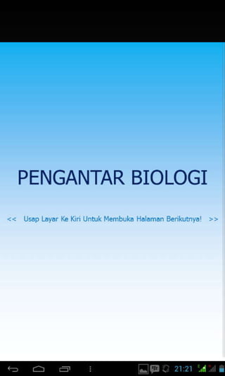 PENGANTAR BIOLOGI
 