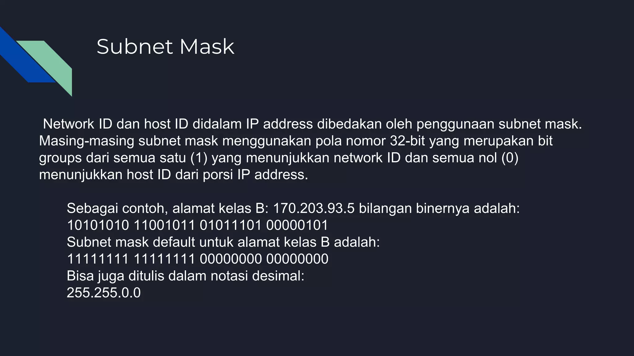 Rangkuman materi jaringan komputer ( Ip Address ) | PPTX