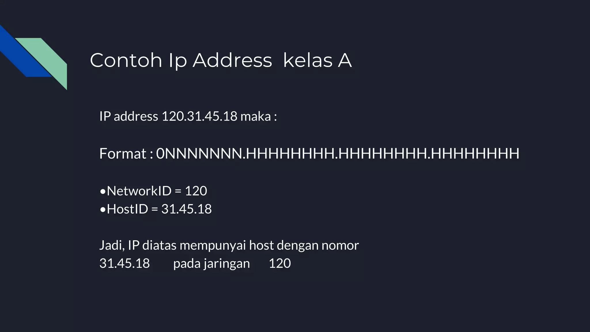 Rangkuman materi jaringan komputer ( Ip Address ) | PPTX