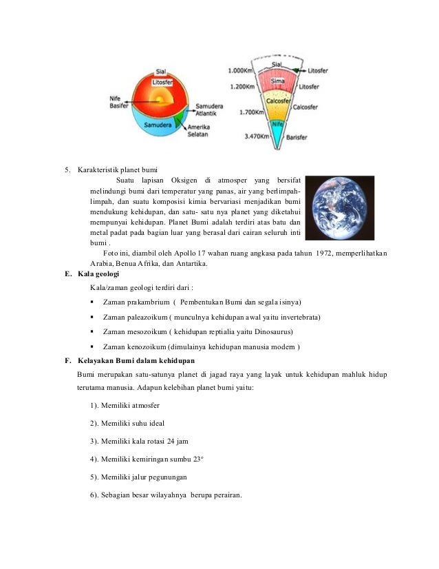 Rangkuman Materi Bumi Dan Tata Surya