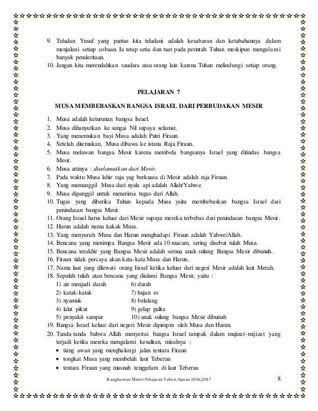 Rangkuman Materi Pelajaran Kelas 3