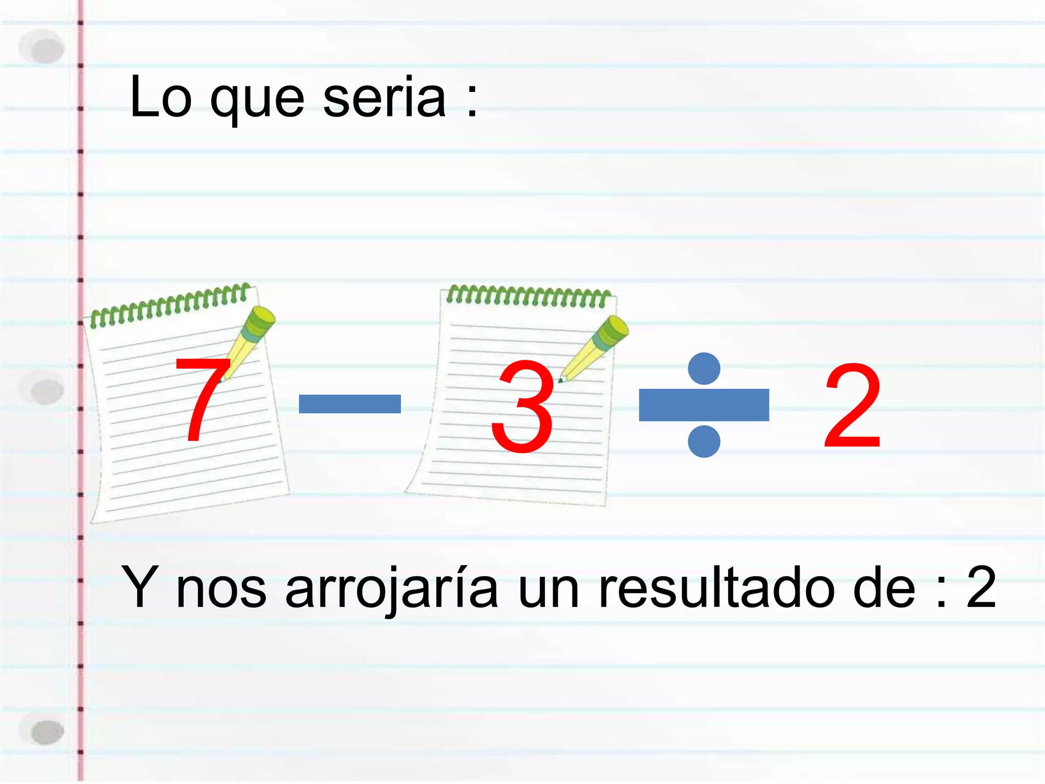 Lo que seria :




 7                         2
Y nos arrojaría un resultado de : 2
 