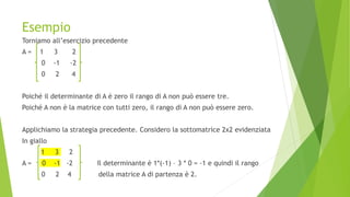 Rango di una matrice e teorema di rouche capelli | PPTX