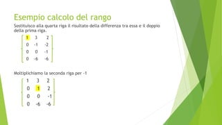 Rango di una matrice e teorema di rouche capelli | PPTX