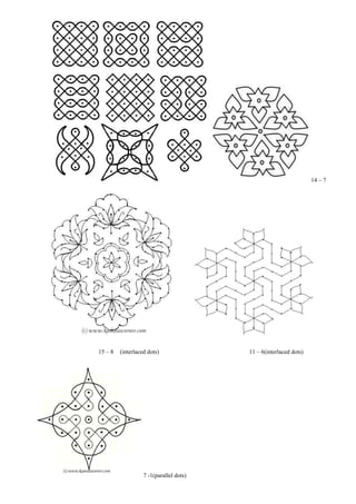14 – 7




15 – 8   (interlaced dots)               11 – 6(interlaced dots)




                   7 -1(parallel dots)
 