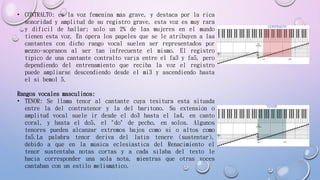 Rangos vocales | PPTX | Classical Music | Music