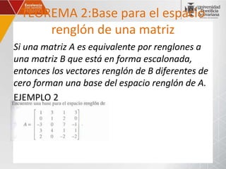 Rango y nulidad de una matriz | PPTX