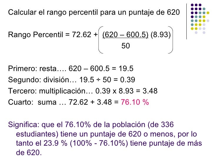 Rango y percentil