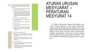 ATURAN URUSAN
MESYUARAT –
PERATURAN
MESYURAT 14
 