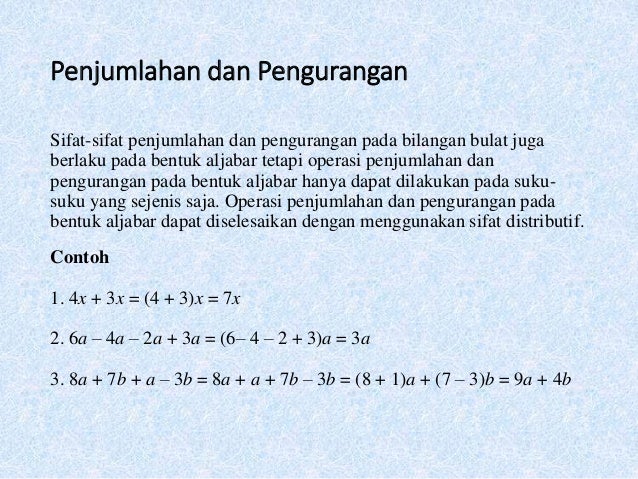 Raniati 1830206112 Operasi Hitung Aljabar