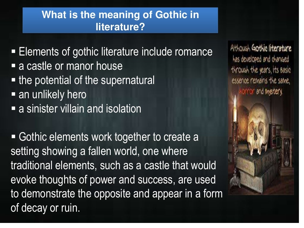 GOTHIC ELEMENTS IN POE’S SHORT STORIES