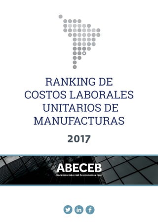 2017
RANKING DE
Costos Laborales
Unitarios de
Manufacturas
 