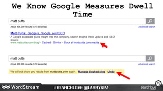 We Know Google Measures Dwell
Time
 