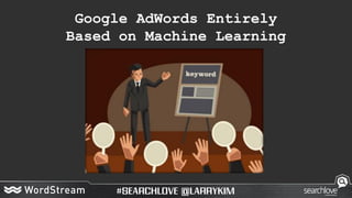 Google AdWords Entirely
Based on Machine Learning
for Ad Targeting
 