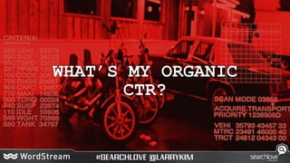 WHAT’S MY ORGANIC
CTR?
 