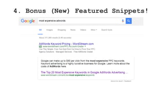 4. Bonus (New) Featured Snippets!
 
