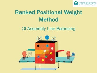 Ranked Positional Weight
Method
Of Assembly Line Balancing
 