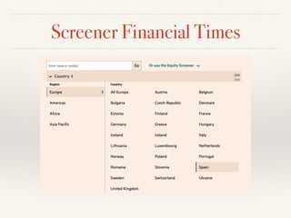 Screener Financial Times
 