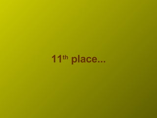11 th  place... 