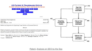 Patent, Analysis on SEO by the Sea
 