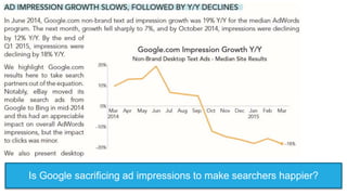 Via RKG Report
Facebook has
shown Google that
more data about
users yields more
dollars per
impression and
click.
 