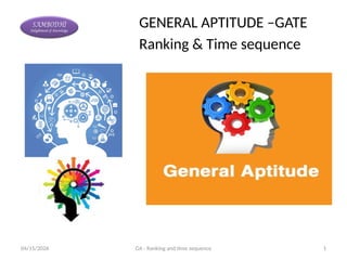 General Aptitude: Ranking, Time Sequence & Direction Problems for GATE ...