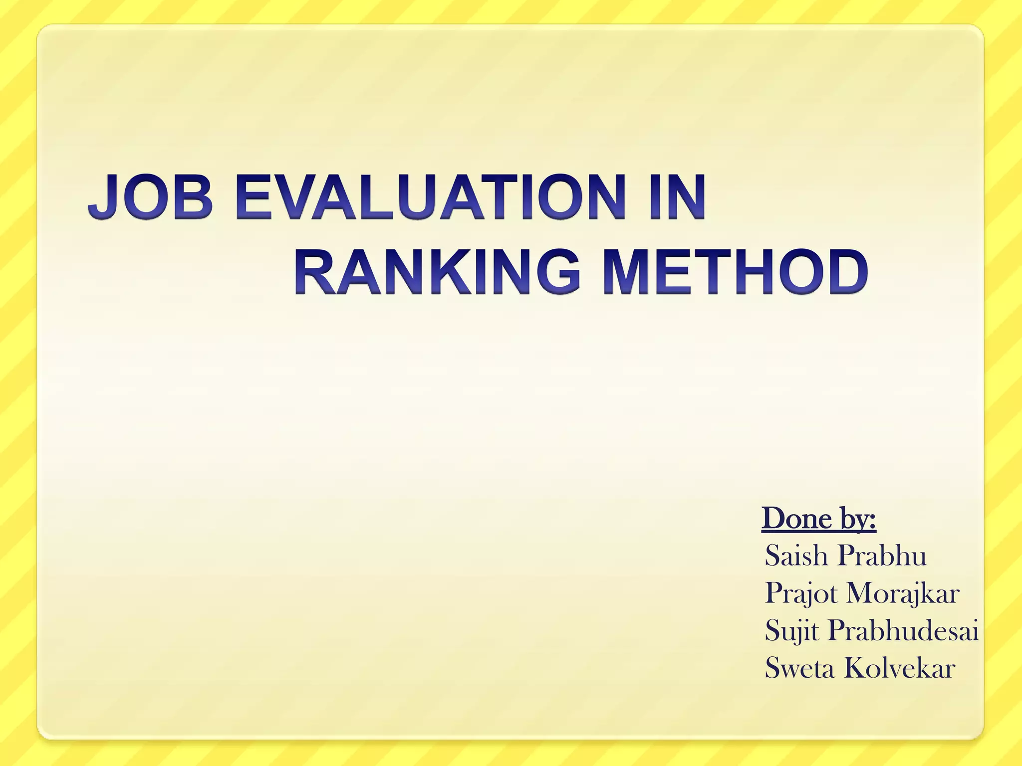 Ranking method | PPTX