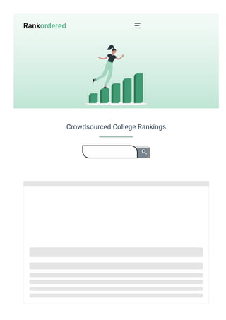 Crowdsourced College Rankings
Rankordered
 
