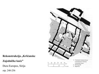 Rekonstrukcija „Kršćanske
Zajedničke kuće”
Dura Europos, Sirija
otp. 240-256
 