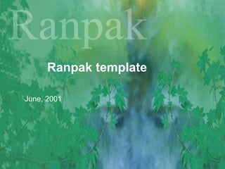 Ranpak template June, 2001 