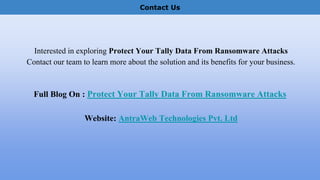 Protect Your Tally Data From Ransomware Attacks | PPTX