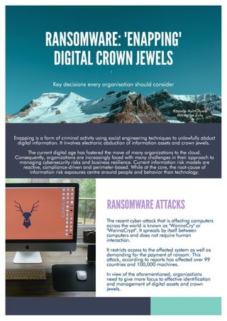 Ransomware: "Enapping" Digital Crown Jewels