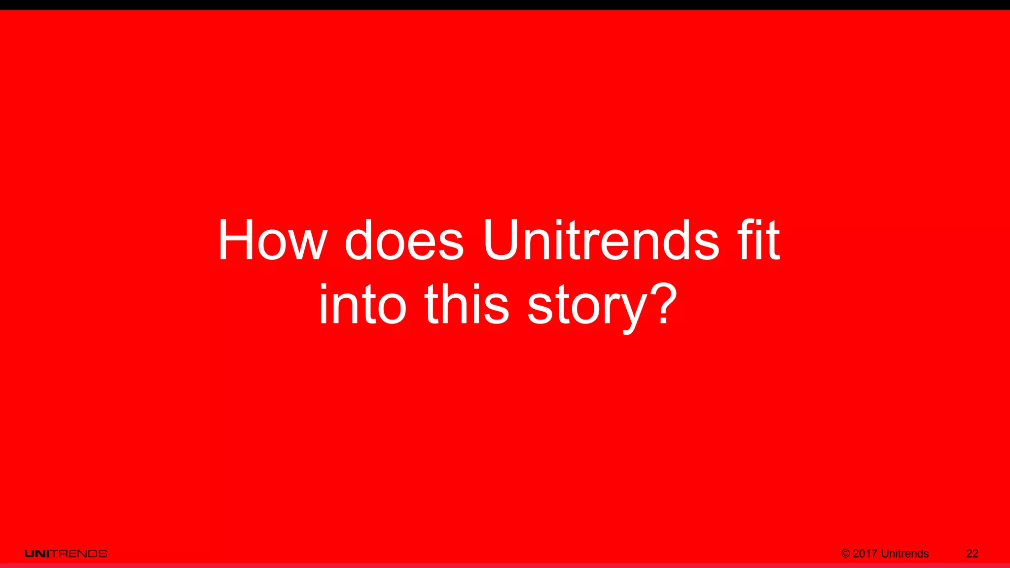 © 2017 Unitrends 22
How does Unitrends fit
into this story?
 
