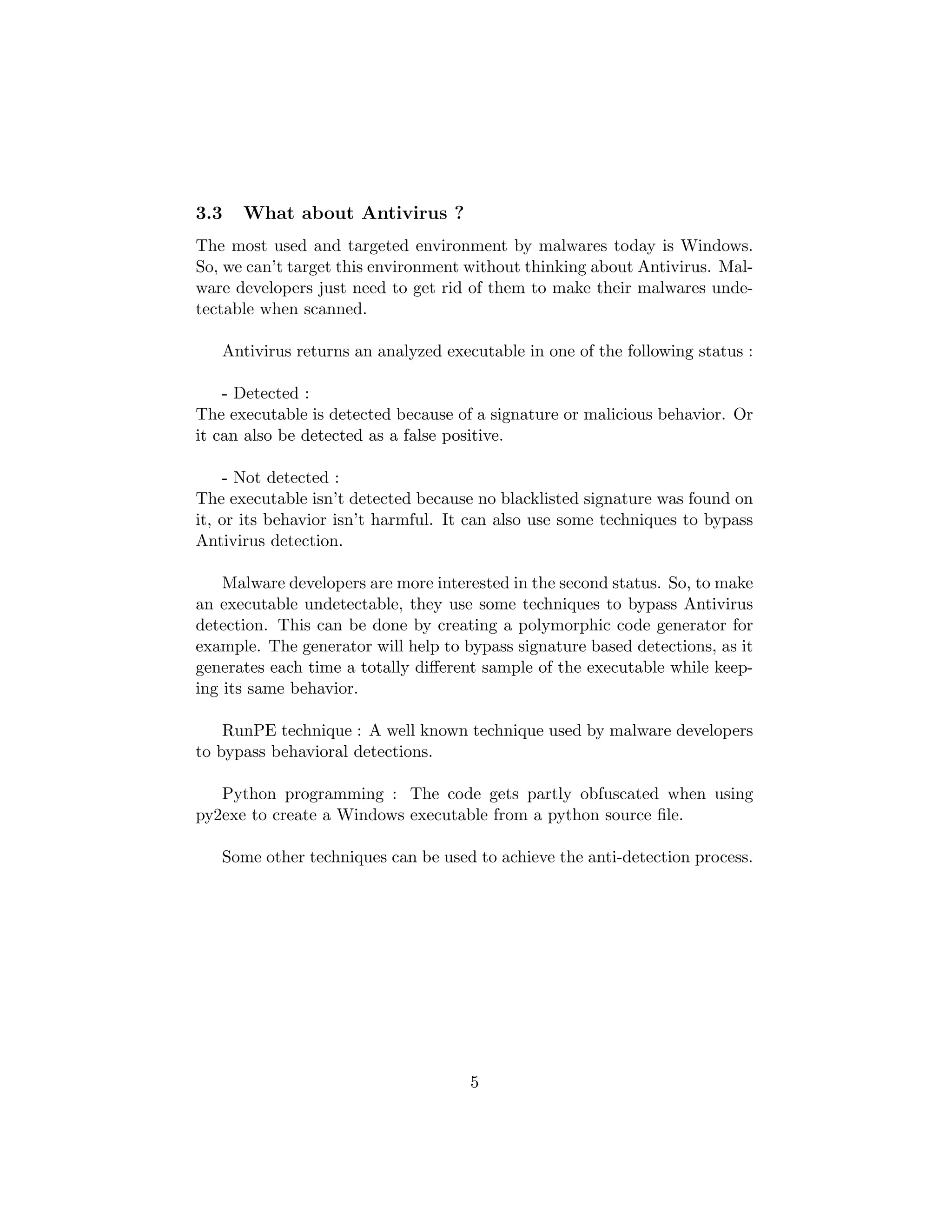 les' extensions (.docx, .xlsx...) that were hard coded in it, then it en- 
crypts them using an encryption key. Some Ransomwares block completely 
the victims to access the system by changing the Winlogon shell value from 
explorer.exe to the the path of the malware executable. At the end, the Ran- 
somware pops-up a window asking the victim a ransom to get the decryption 
key. To push the victim to pay as fast as possible, some Ransomwares cap- 
ture webcam session and use it to freak out the victim. 
Now, we have an idea how simple Ransomware works. Let's go deeper 
into its functions. 
1 
 
