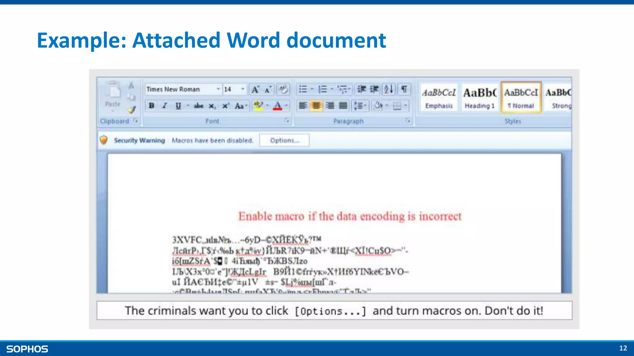 12
Example: Attached Word document
 