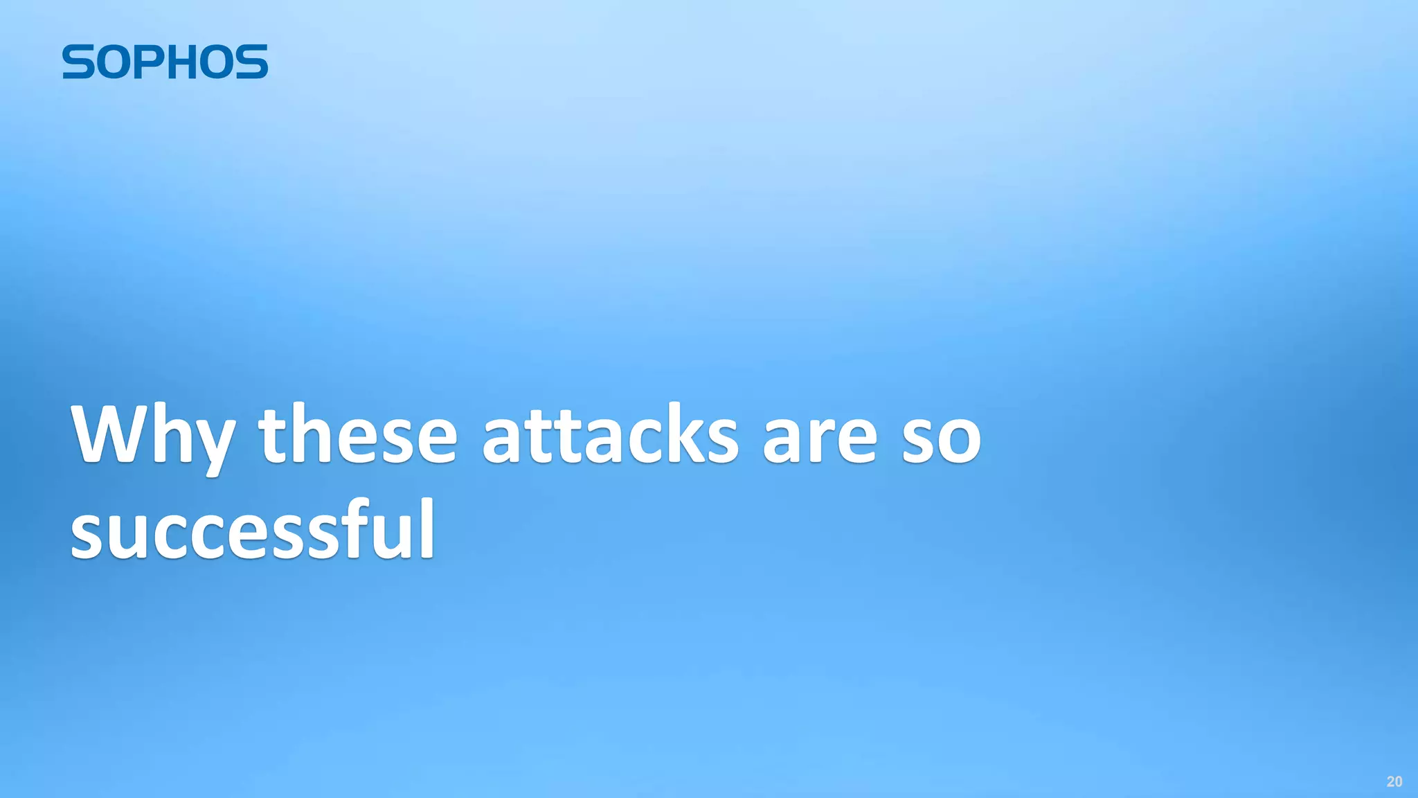 2020
Why these attacks are so
successful
 