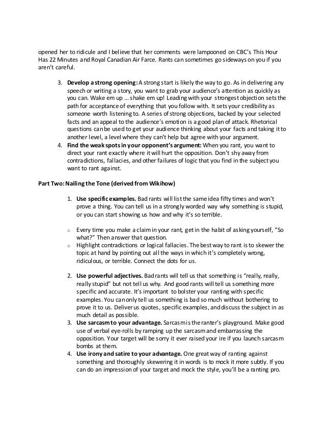 Rant assignment image