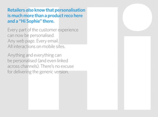 The personalisation rant