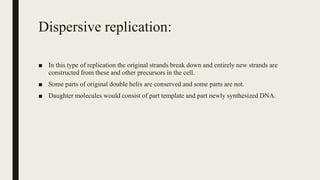 schemes for DNA replications | PPTX