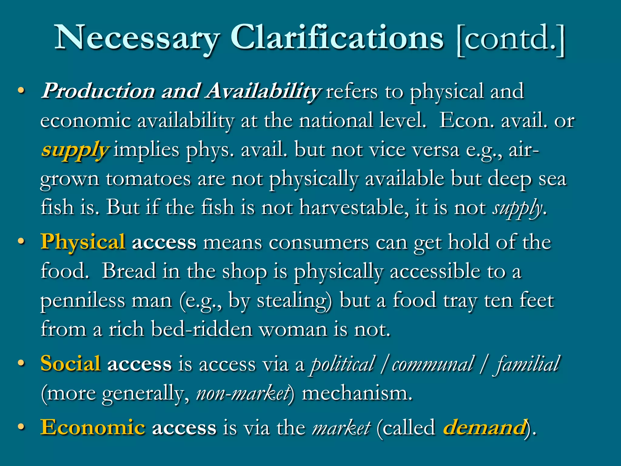 Rao 1a the basic concept and dimensions of food security | PPTX
