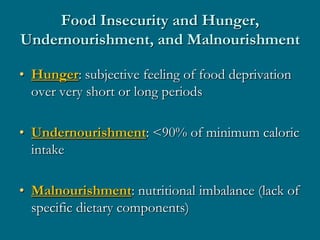 Rao 1a the basic concept and dimensions of food security | PPTX