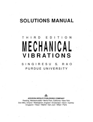 Rao 3rd edition solution manual
